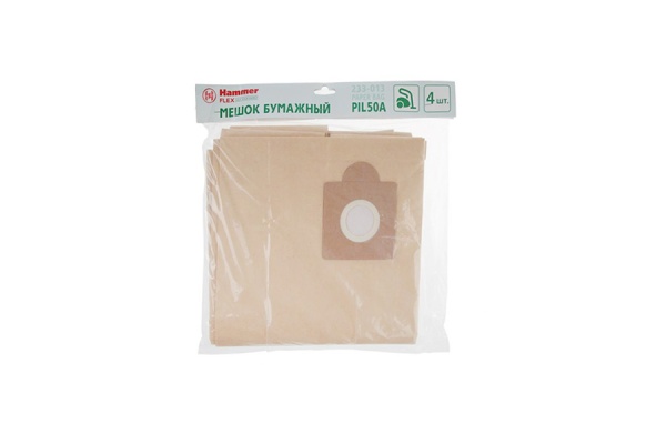 Мешок бумажный для пылесосов Hammerflex PIL50A